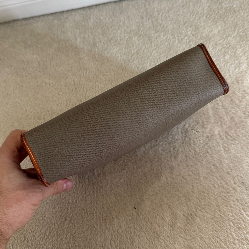 Vintage Dior Zip toiletry in khaki taupe clutch - Picture 14 of 15